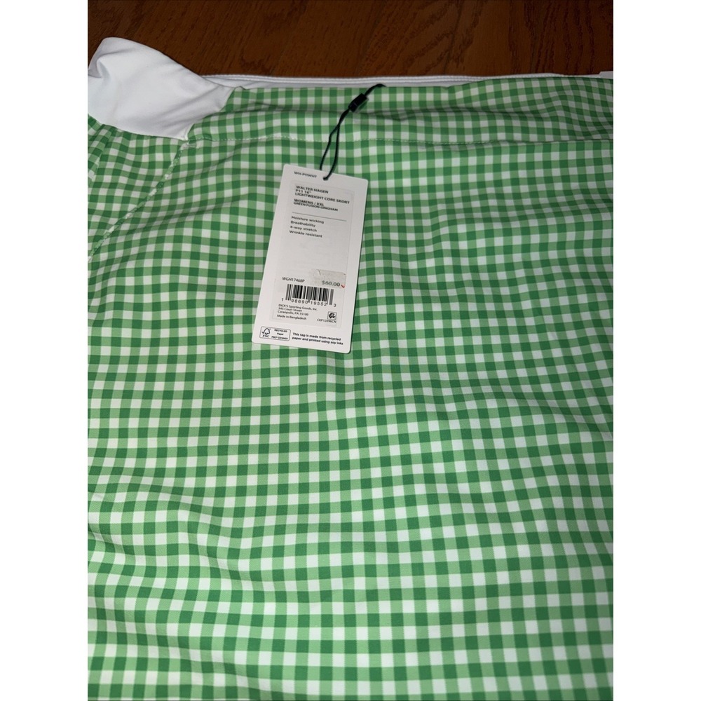 Walter Hagen PII Green Fusion Gingham Lightweight Core Skort 16" XXL - Picture 2 of 5
